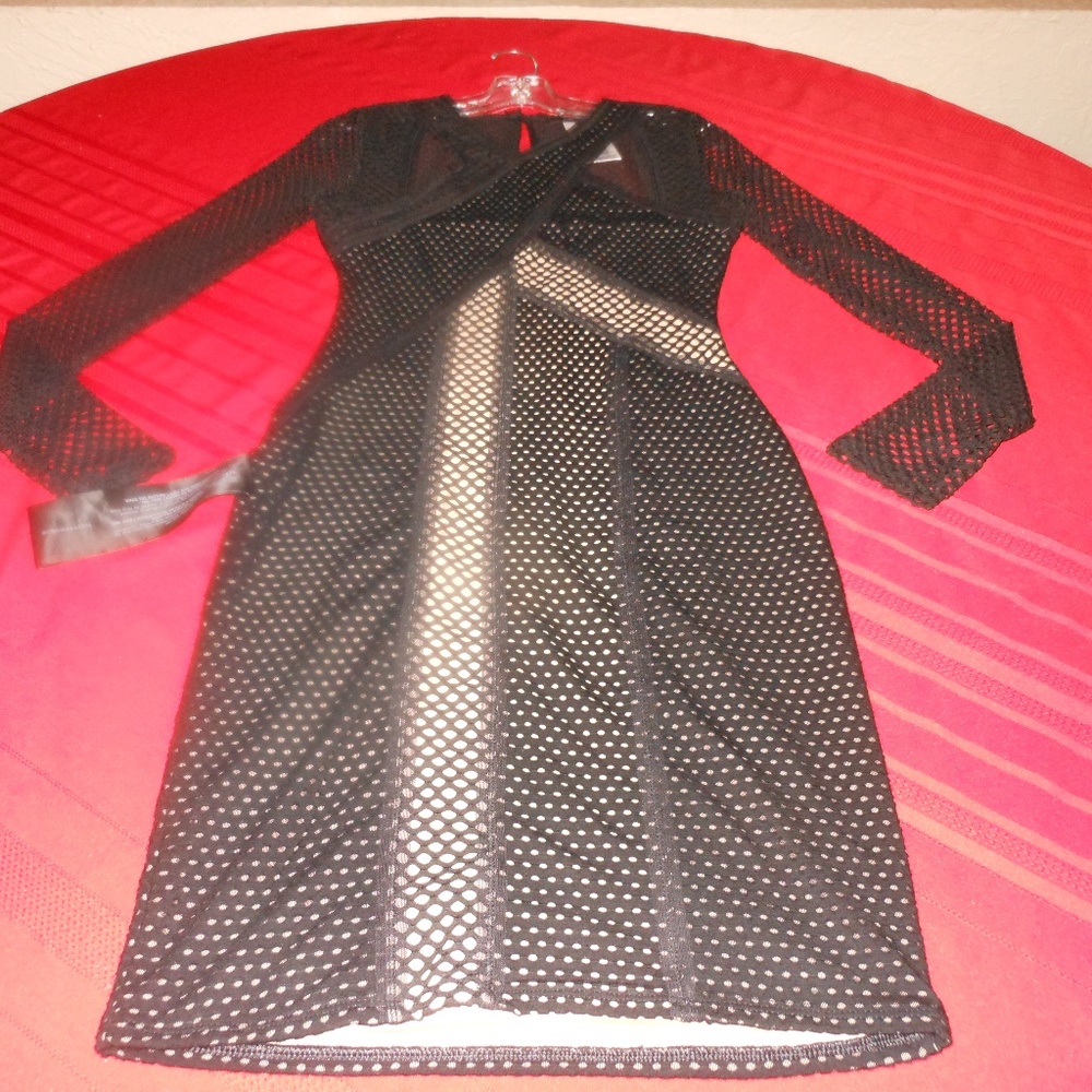 Bcbgmaxazria Jaylynn Patchwork Mesh Net Dress- Sm… - image 8